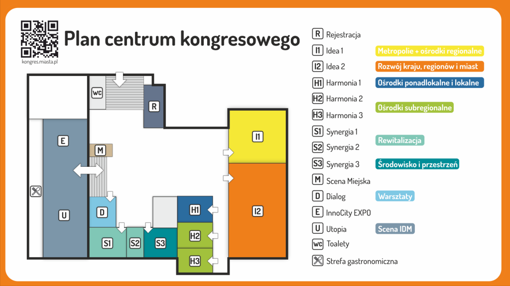 Plan centrum kongresowego Dzień I